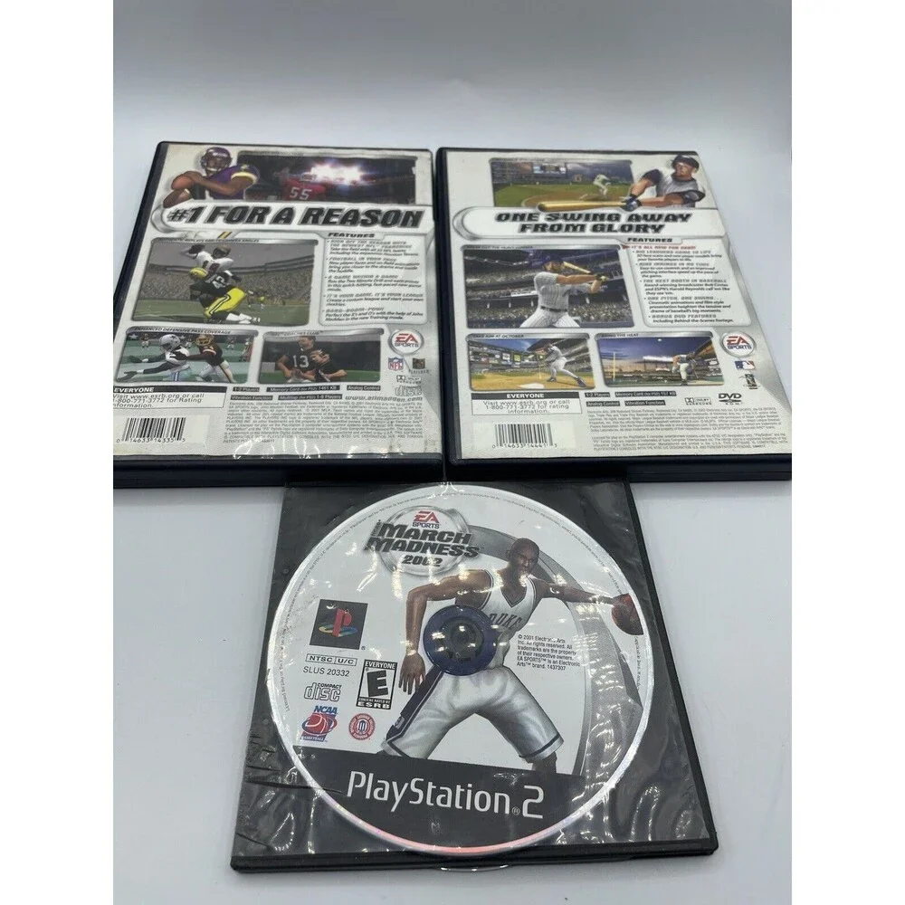 Lot of 3 Madden EA Sport Games (Sony PlayStation 2, 2001) Tested